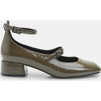 Dámské lodičky Baťa mary jane s páskem kolem kotníku zelené, vel. 40