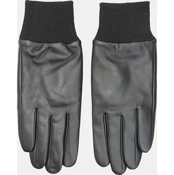 Rukavice Baťa pánské kožené zimní rukavice černé, vel. S