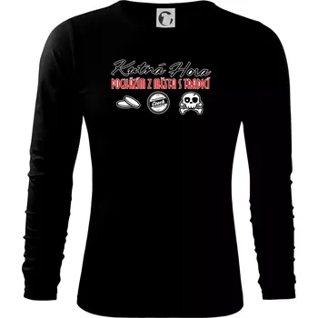 Pánské oblečení Kutná Hora město s tradicí - Triko s dlouhým rukávem FIT-T long sleeve - S ( Černá )