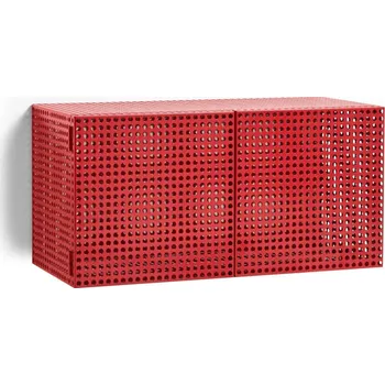 Komoda HAY Nástěnná komoda Perforated Cabinet Wall Small, wine red