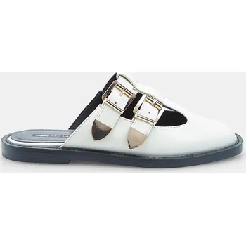 Dámské mokasíny Baťa red label dámské mule s dvojitou přezkou bílé, vel. 36