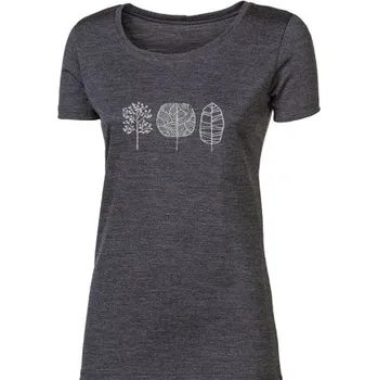 Dámské tričko Progress VINKA "TREES" dámské merino triko šedý melír Velikost: S
