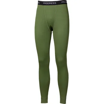 Pánské termo spodky Progress MS SDN pánské funkční dlouhé spodky khaki Velikost: 3XL
