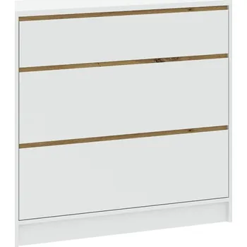 Dětská skříň Komoda BASIT 3S 100 - bílá + dub artisan