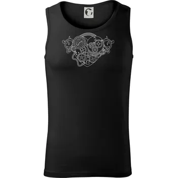 Pánské termoprádlo Steampunk srdce kreslené - Tílko pánské Core - M ( Černá )