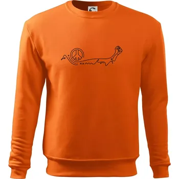 Pánská mikina Pěst a symbol míru - Mikina Essential pánská - L ( Oranžová )