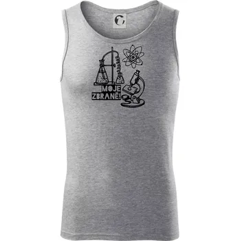 Moje zbraně - chemie - Tílko pánské Core - XL ( Tmavě šedý melír )