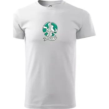 Pánské tričko Planeta - Peace symbol - Triko extra velké (5-8XL) - 8XL ( Bílá )