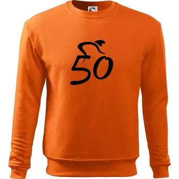 Pánská mikina Cyklista slaví padesátku (50) - Mikina Essential pánská - M ( Oranžová )