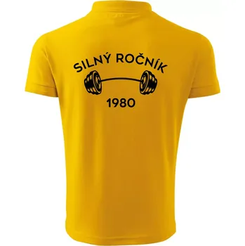 Pánská košile Silný ročník - Letopočet 1980 - Polokošile pánská Pique Polo 203 - S ( Žlutá )