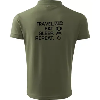 Pánská košile Eat sleep travel - Van - Polokošile pánská Pique Polo 203 - XL ( Khaki )