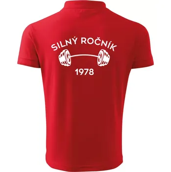 Pánská košile Silný ročník - Letopočet 1978 - Polokošile pánská Pique Polo 203 - XL ( Červená )