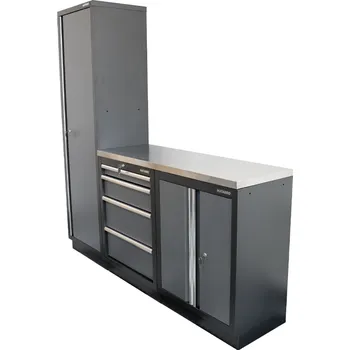 Dílenský stůl Matabro AKČNÍ SET Sestava 3 ks dílenského nábytku SET-CA01018 s nerezovou pracovní deskou MB-TGW53S