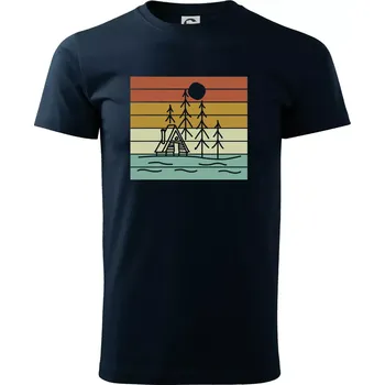 Vintage chalupa - Triko extra velké (5-8XL) - 7XL ( Námořní modrá (velmi tmavá - téměř černá) )