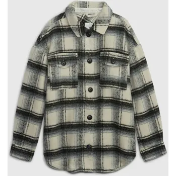 Dívčí bunda GAP Dívčí Dětská kostkovaná košilová bunda GAP Černá 152/158 (2440941)