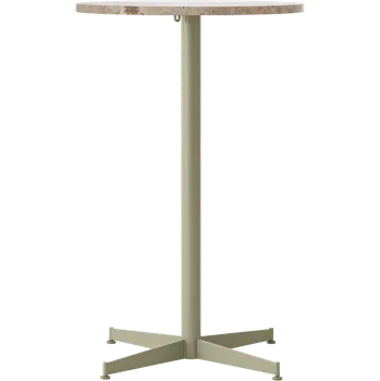 Jídelní stůl Audo Copenhagen, Barový stůl Nook Star Base Kunis Breccia, nízký, s olivovou podstavou, 60 cm - Formadore