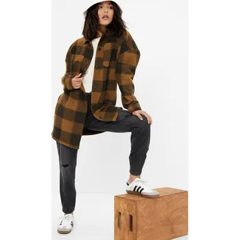 Dívčí bunda GAP Dívčí Dětská kostkovaná košilová bunda GAP Hnědá 140 (2427302)