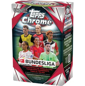 Sběratelská karetní hra 2024/25 Topps Chrome Bundesliga Soccer Blaster Box