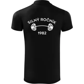 Pánská košile Silný ročník - Letopočet 1982 - Polokošile Victory sportovní (dresovina) - 2XL ( Černá )