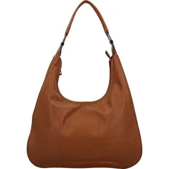 Stylová dámská koženková kabelka na rameno Petrit, hnědá