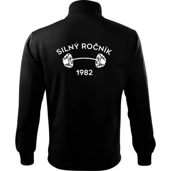 Pánská mikina Silný ročník - Letopočet 1982 - Mikina bez kapuce Adventure - S ( Černá )