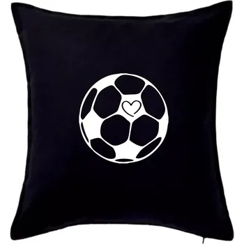 Polštář I love fotbal míč - Polštář 50x50 - 50x50 - Pouze potah ( Černá )