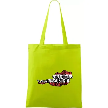 Mapy - názvy měst - Rakousko - Taška bavlněná - 42 x 38 cm ( Limetková )