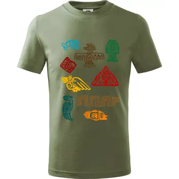 Chlapecké tričko Mayové - ikony příšery - Tričko dětské bavlněné - 104-110cm / 3-4 roky ( Khaki )