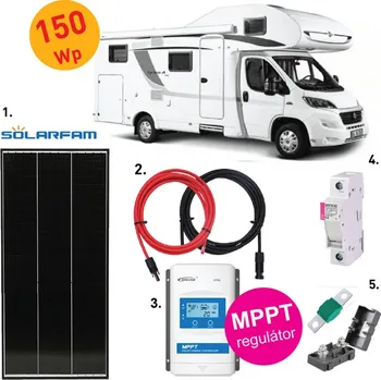 solární set 150Wp sestava KARAVAN - MPPT regulátor