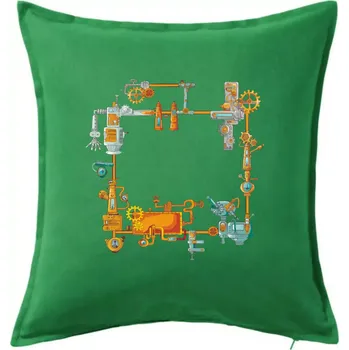 Polštář Steampunk barevná sestava - Polštář 50x50 - 50x50 - Pouze potah ( Středně zelená )