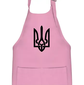 Kuchyňská zástěra Ukrajina trojzubec velký - Dětská zástěra na vaření - Univerzální velikost ( Růžová )