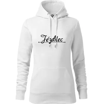 Dámská mikina Staročeština - Jezdilec - zcestovalý člověk - Mikina dámská Cape s kapucí - L ( Bílá )