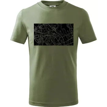 Chlapecké oblečení Kiev - mapa - Tričko dětské bavlněné - 98 cm / 2 roky ( Khaki )