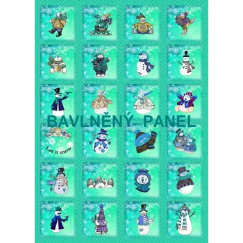 Panel bavlna - Adventní kalendář-124-59