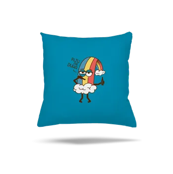 Polštář Bastard Piju jak duha polštář Blue Turquoise