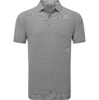 FootJoy Micro Feeder Stripe Lisle pánské polo, černo/bílé pánské, XXL