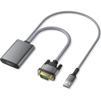 Redukce Elebase VGA na HDMI adaptér (1080p, s audio výstupem)