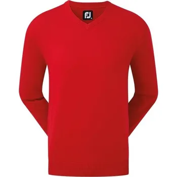 Golf FootJoy Wool Blend V-Neck pánský svetr, červený pánské, XXL