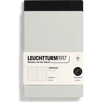 Zápisník Zápisníky Leuchtturm1917 tečkované, A5 - Light Grey & Black