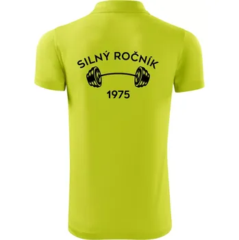 Pánská košile Silný ročník - Letopočet 1975 - Polokošile Victory sportovní (dresovina) - 2XL ( Limetková )