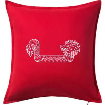 Polštář Mayové - zvířata drak - Polštář 50x50 - 50x50 - Včetně výplně ( Červená )
