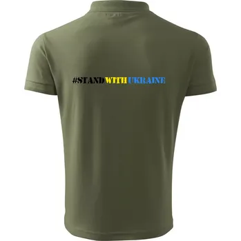 Pánská košile #StandWithUkraine - Polokošile pánská Pique Polo 203 - 4XL ( Khaki )