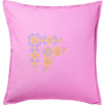 Polštář Ukrajina folklor - obrázek v rohu - Polštář 50x50 - 50x50 - Pouze potah ( Růžová )