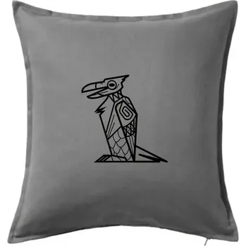 Polštář Mayové - zvířata papoušek - Polštář 50x50 - 50x50 - Včetně výplně ( Tmavě šedý melír )
