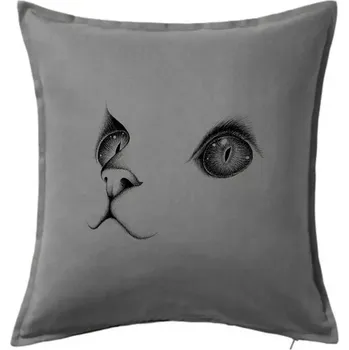 Polštář Kočičí oči černé - Polštář 50x50 - 50x50 - Včetně výplně ( Tmavě šedý melír )