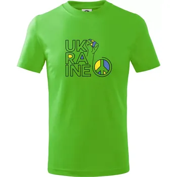 Chlapecké tričko Ukraine - symbol peace - Tričko dětské bavlněné - 98 cm / 2 roky ( Apple Green )