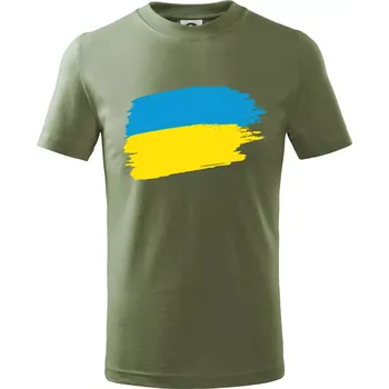 Ukrajinské tričko - Tričko dětské bavlněné - 158 cm/12 let ( Khaki )