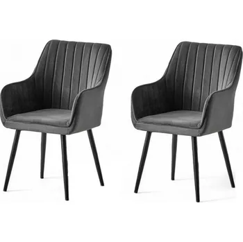 Jídelní židle Sada jídelních židlí Nova Anthracite and Black, 2 ks, antracitová