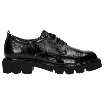 Dámské polobotky Lakované Šněrovací Polobotky Dámské Z Vrásčité Kůže Wojas 4636131 40