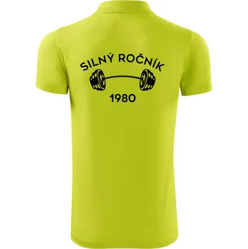 Pánská košile Silný ročník - Letopočet 1980 - Polokošile Victory sportovní (dresovina) - 2XL ( Limetková )